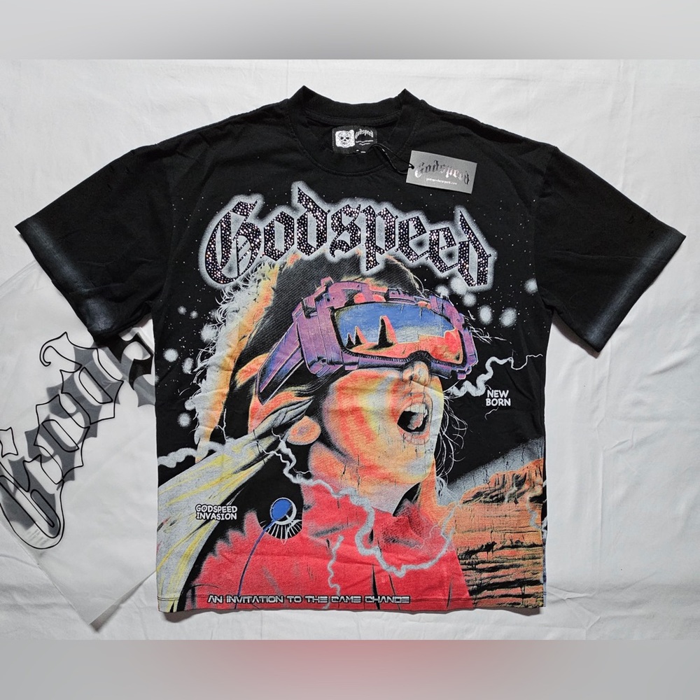 Godspeed Black Graphic  Tee with VR Artwork